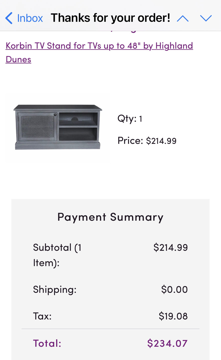 Wayfair TV Stand for TVs up to 48" - photo 2