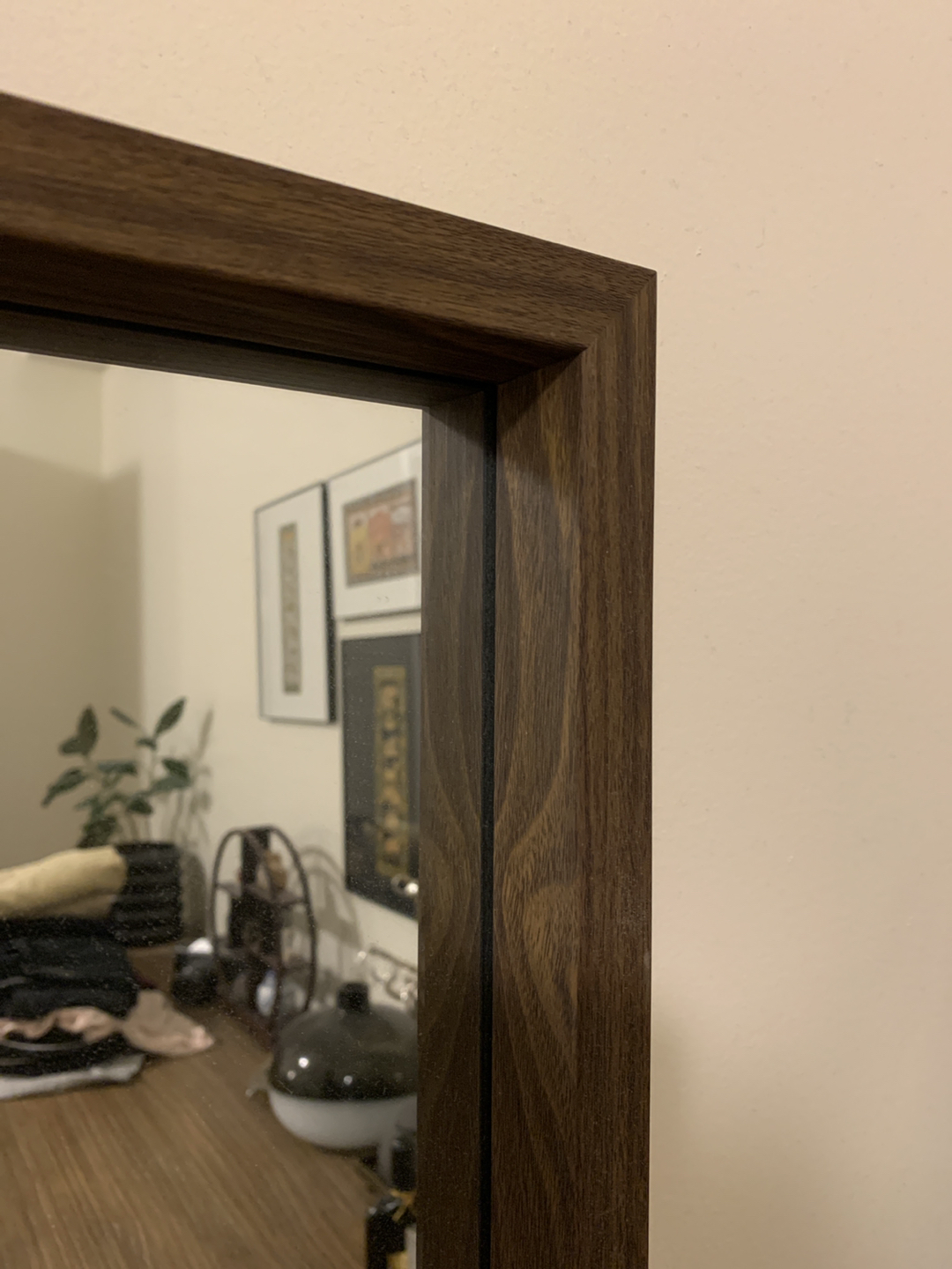 Wood frame floor mirror - photo 2