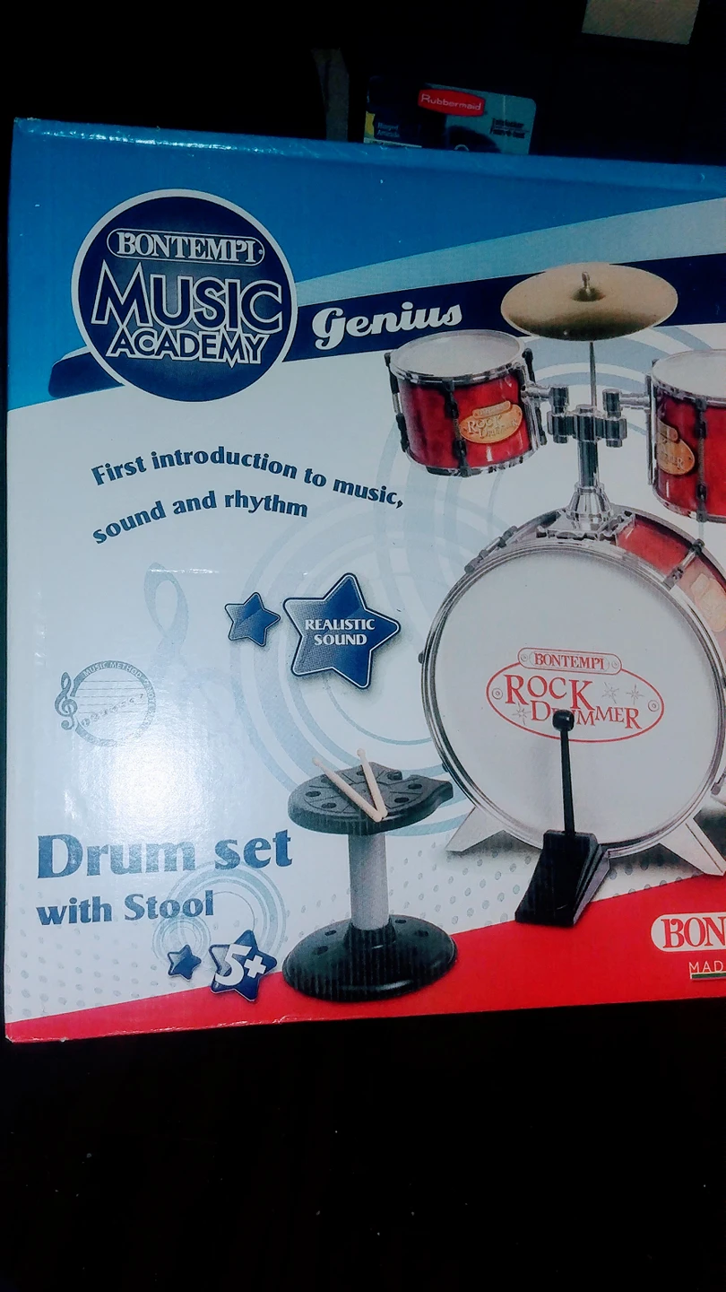 Brand New Kids Drum Set with Stool