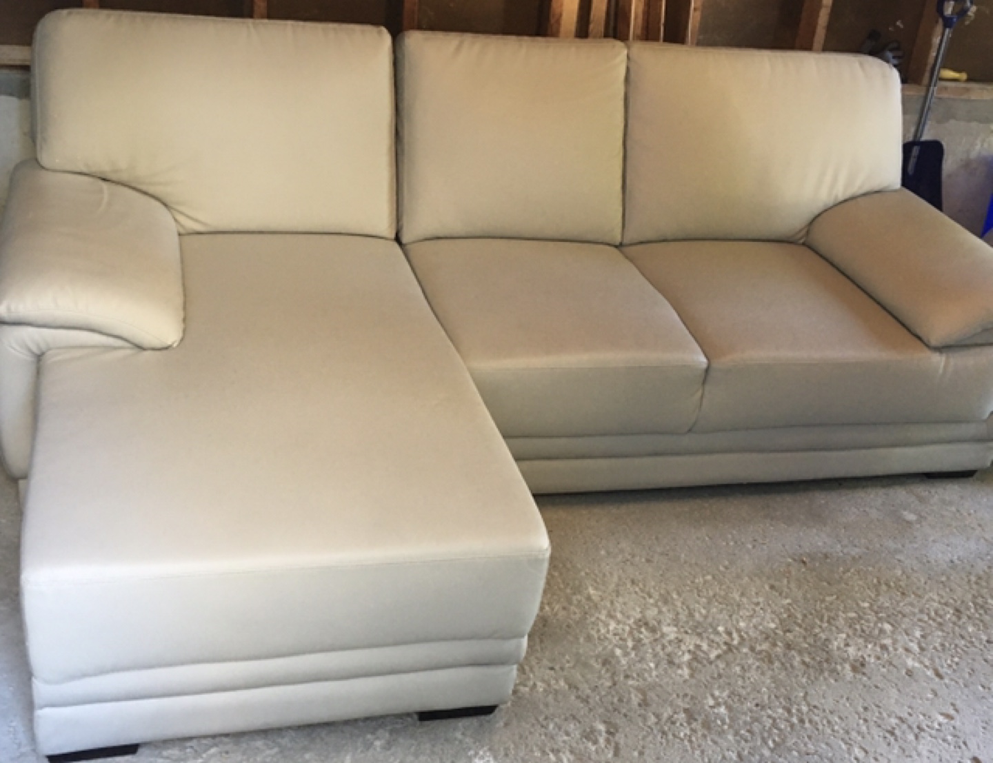Leather sectional