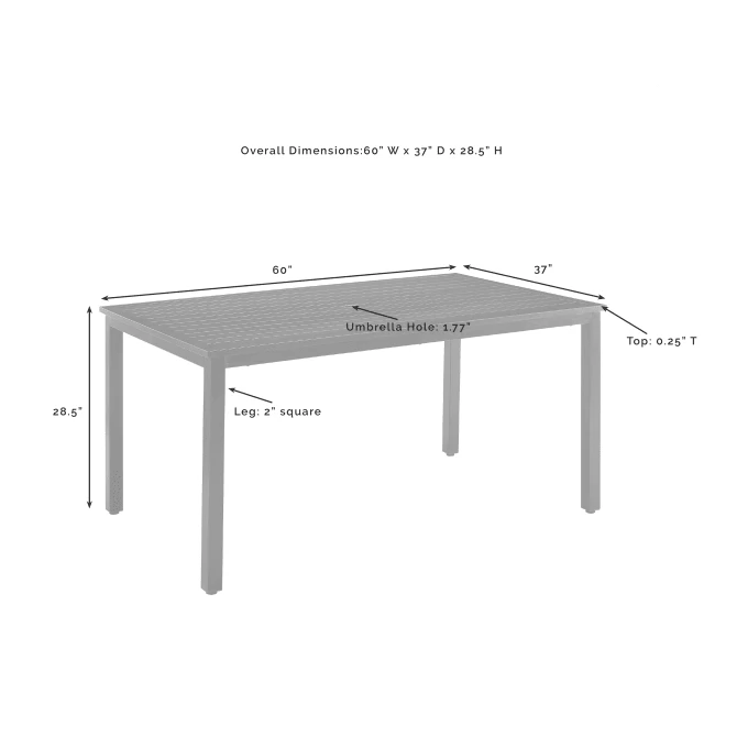 NEW IN BOX - Outdoor Dining Table w/ Umbrella Hole - Black - photo 2