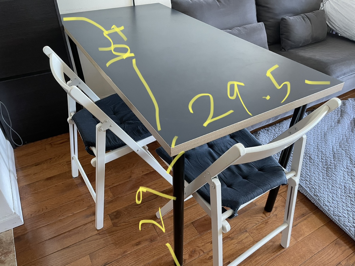 IKEA table&2chairs&FREE cushions - photo 5