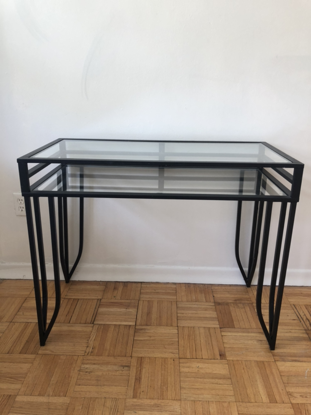 Glass And Metal Table / Desk - photo 2
