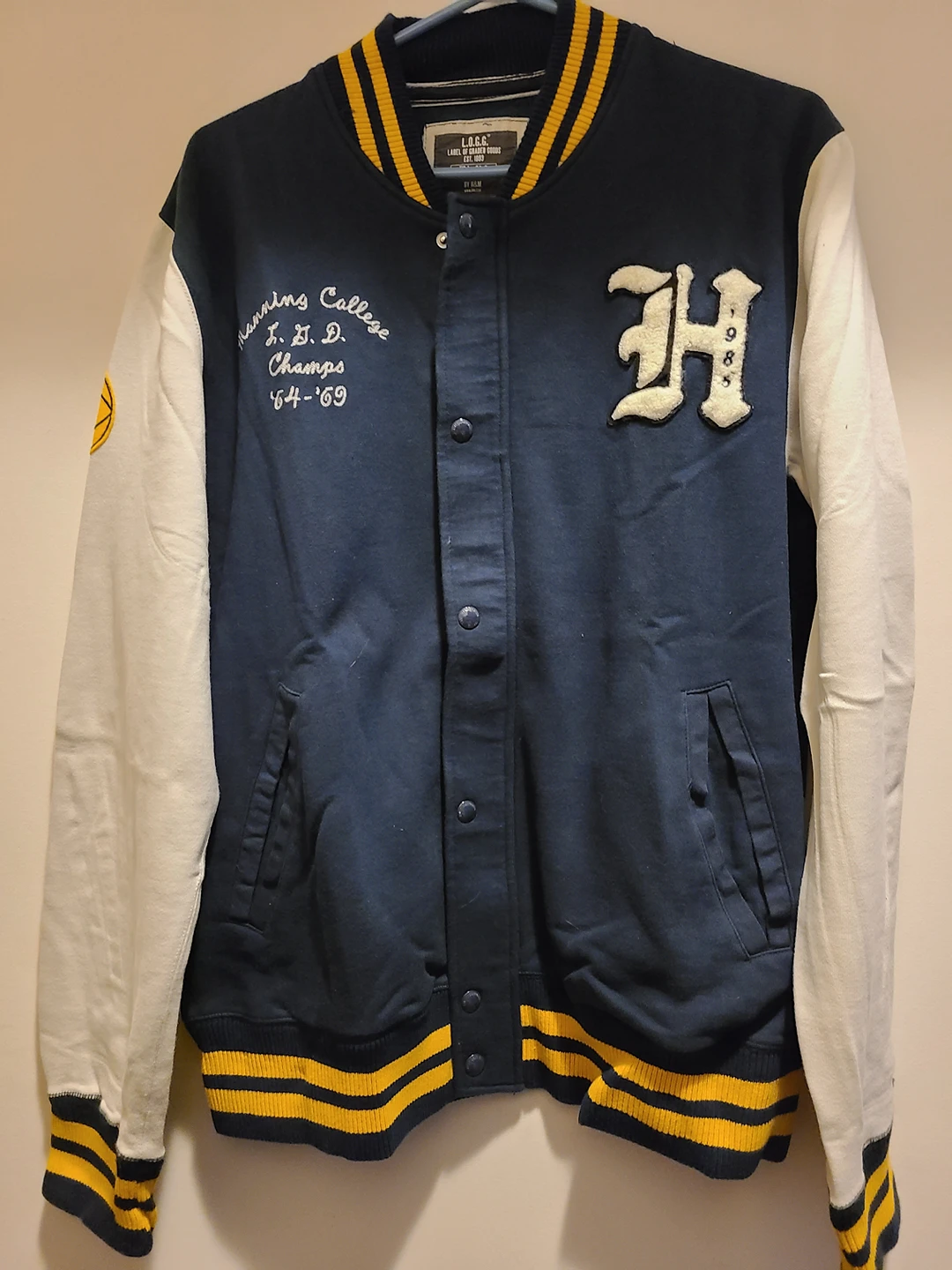 Large H&M Varsity light jacket