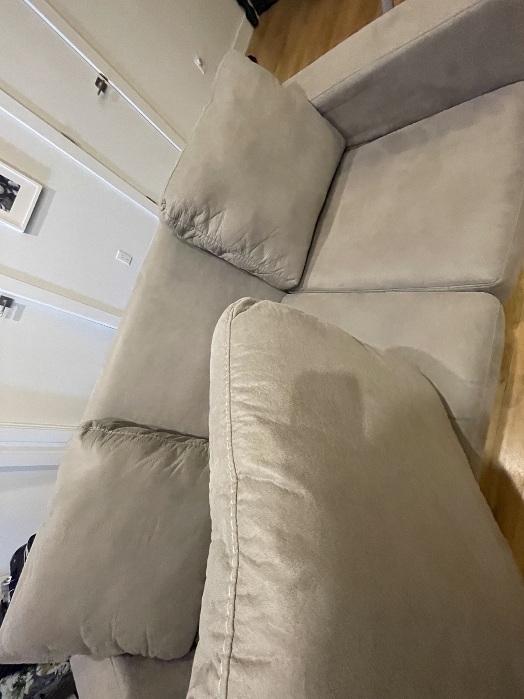 Raymour & Flanigan faux leather sofa - photo 5