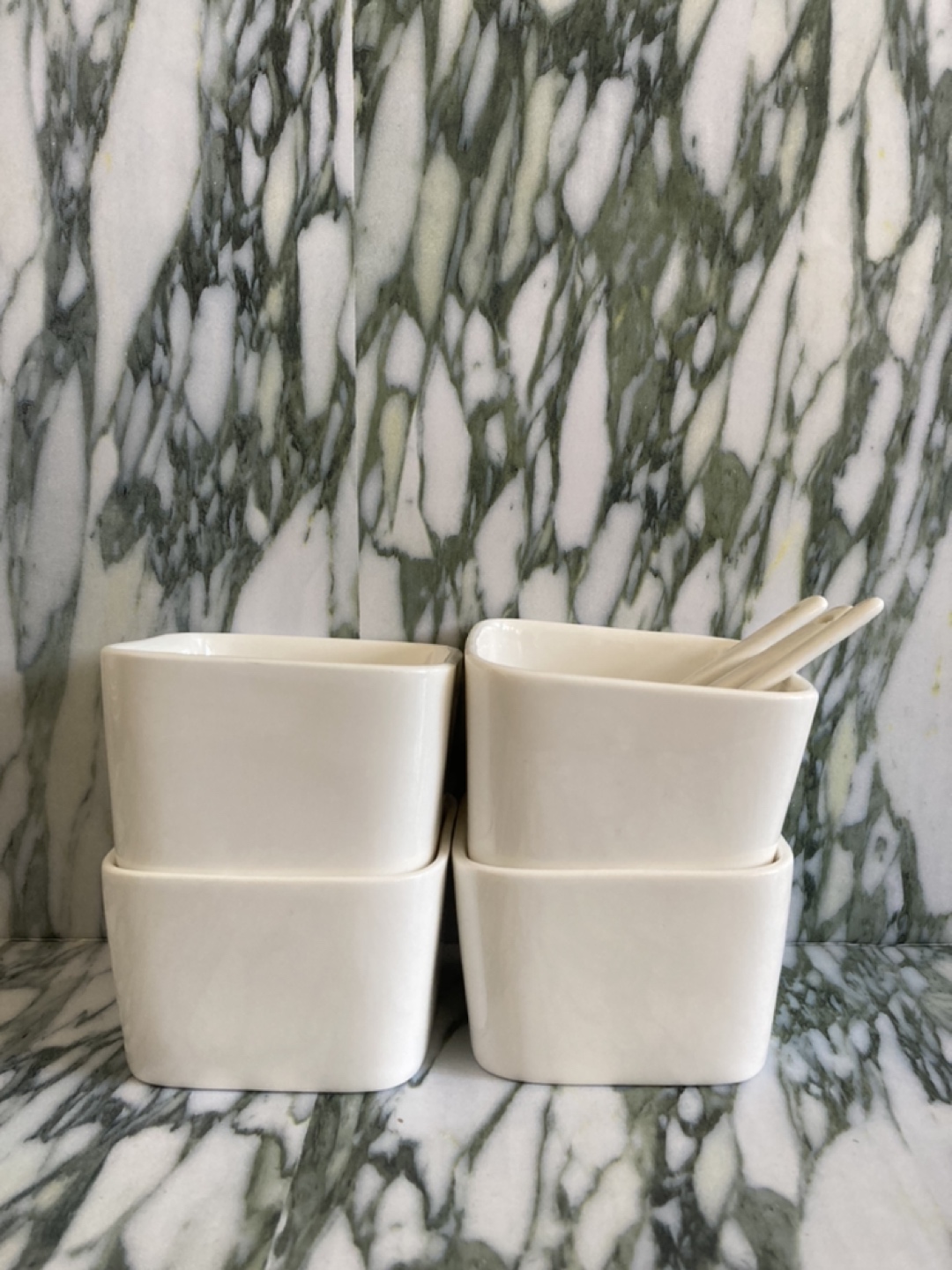 Moving Sale - White Square Ramekins thumbnail