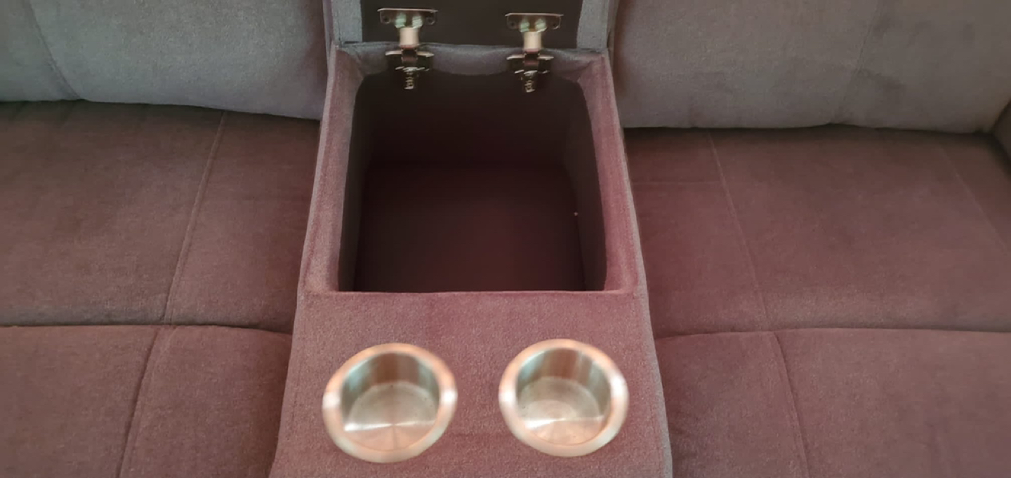 Grey Recliner Couch with usb charger. - photo 5