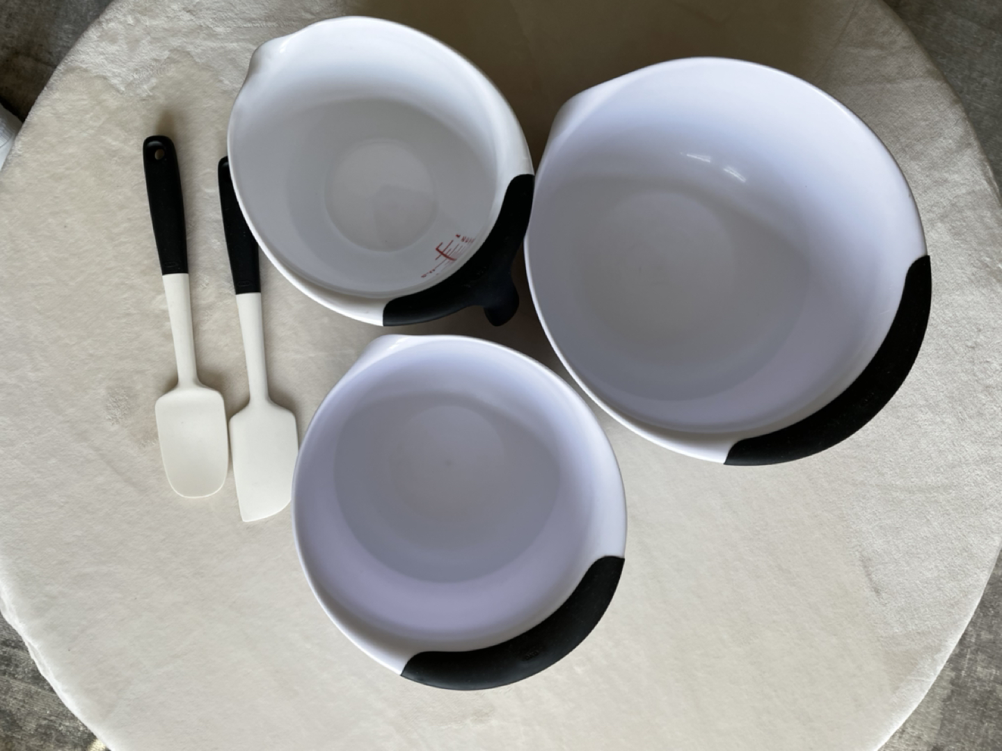 OXO Mixing Bowls and Spatulas