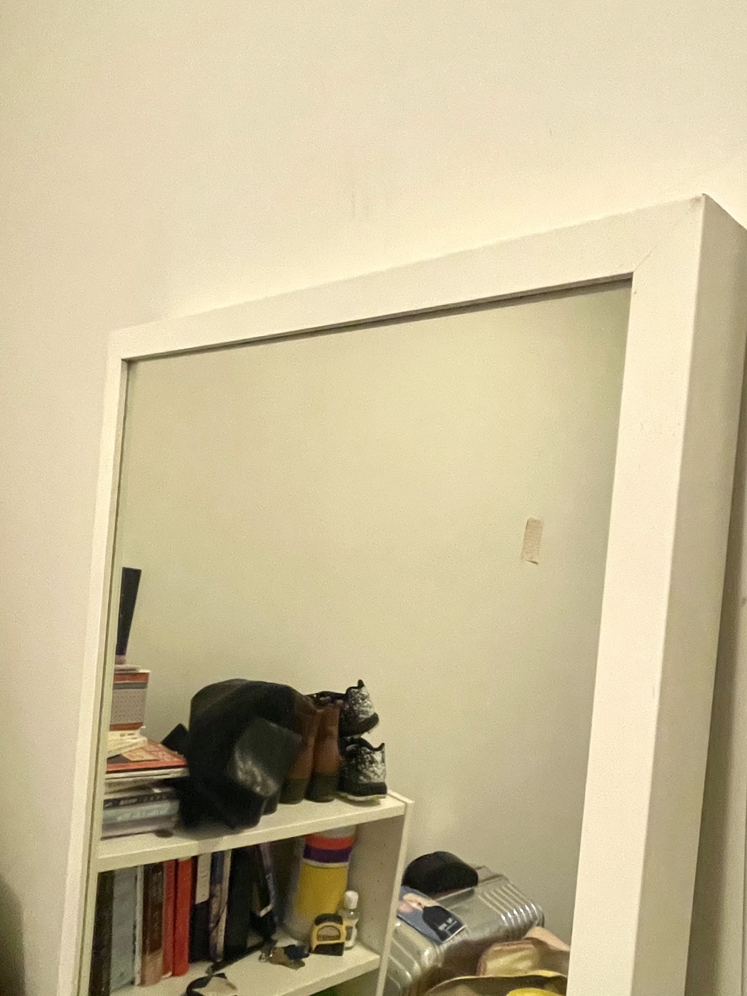 Full length white frame mirror - photo 2