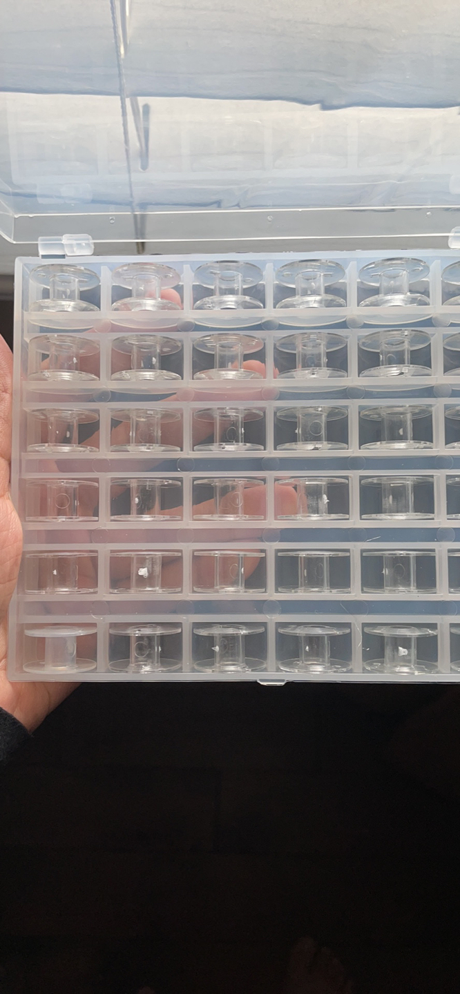 36 plastic bobbin box