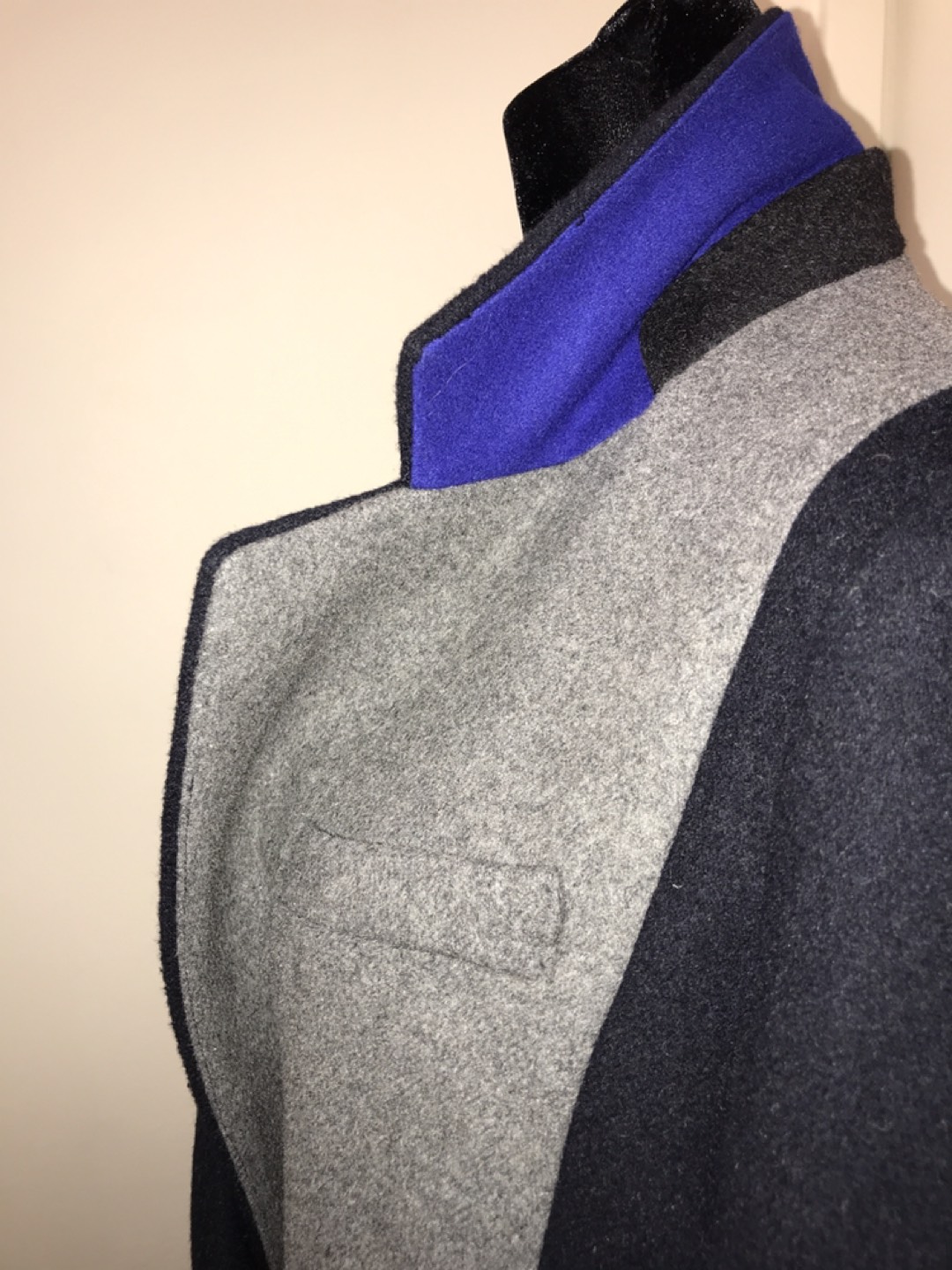 Dawn Levy wool blend car coat, dark navy - photo 5