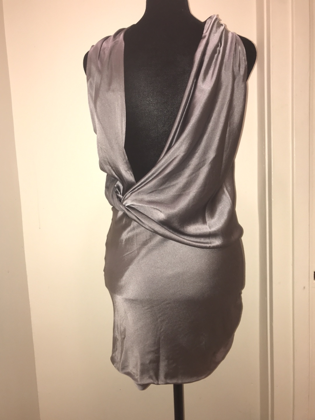 Patrizia pepe firenze glossy silk dress, 40/xs/s - photo 2