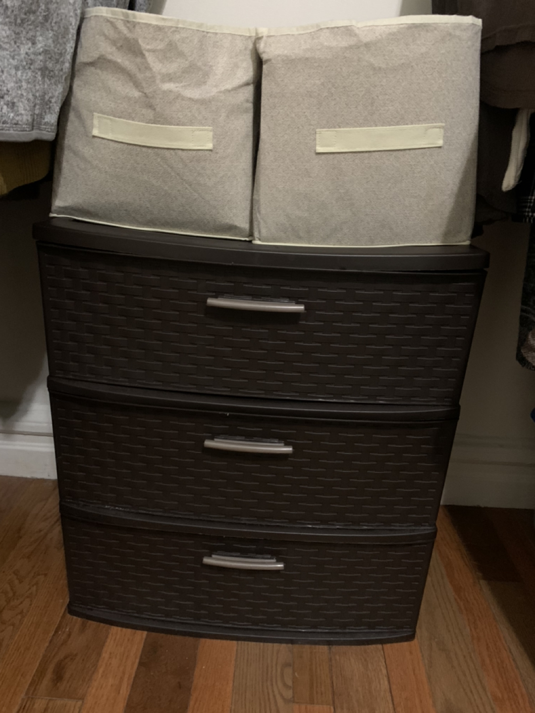 Target Room Essentials 3-Drawer Weave Tower Espresso