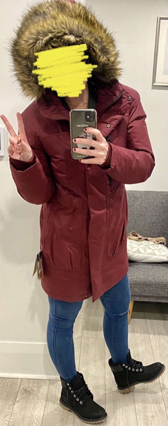 Women’s The North Face Winter Jacket / Coat (Size: S) / Burgundy
