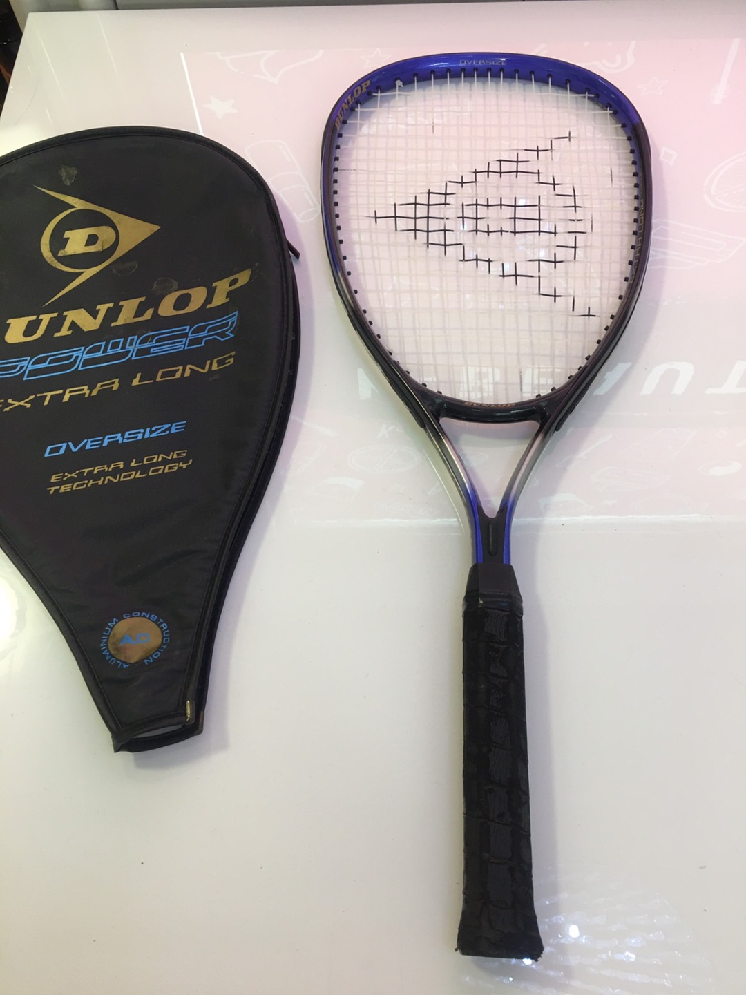 Extra long Dunlop power tennis racquet  thumbnail