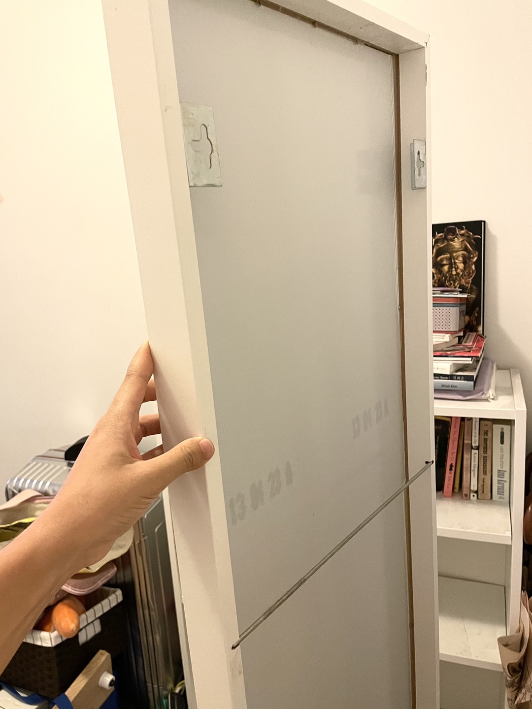Full length white frame mirror - photo 3