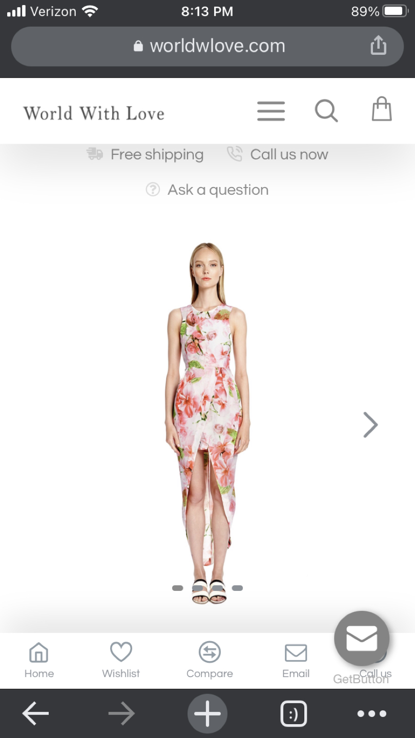 Floral high-low tulip gown, xs - photo 4