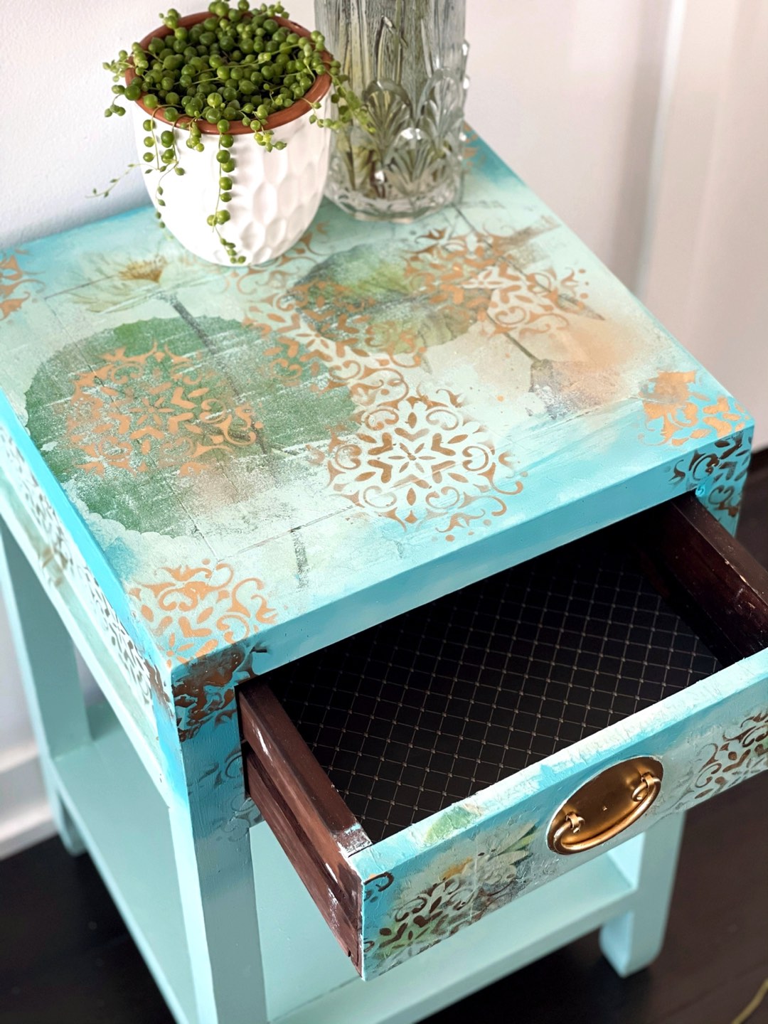 Oriental Style Lotus Solid Wood Table - photo 4