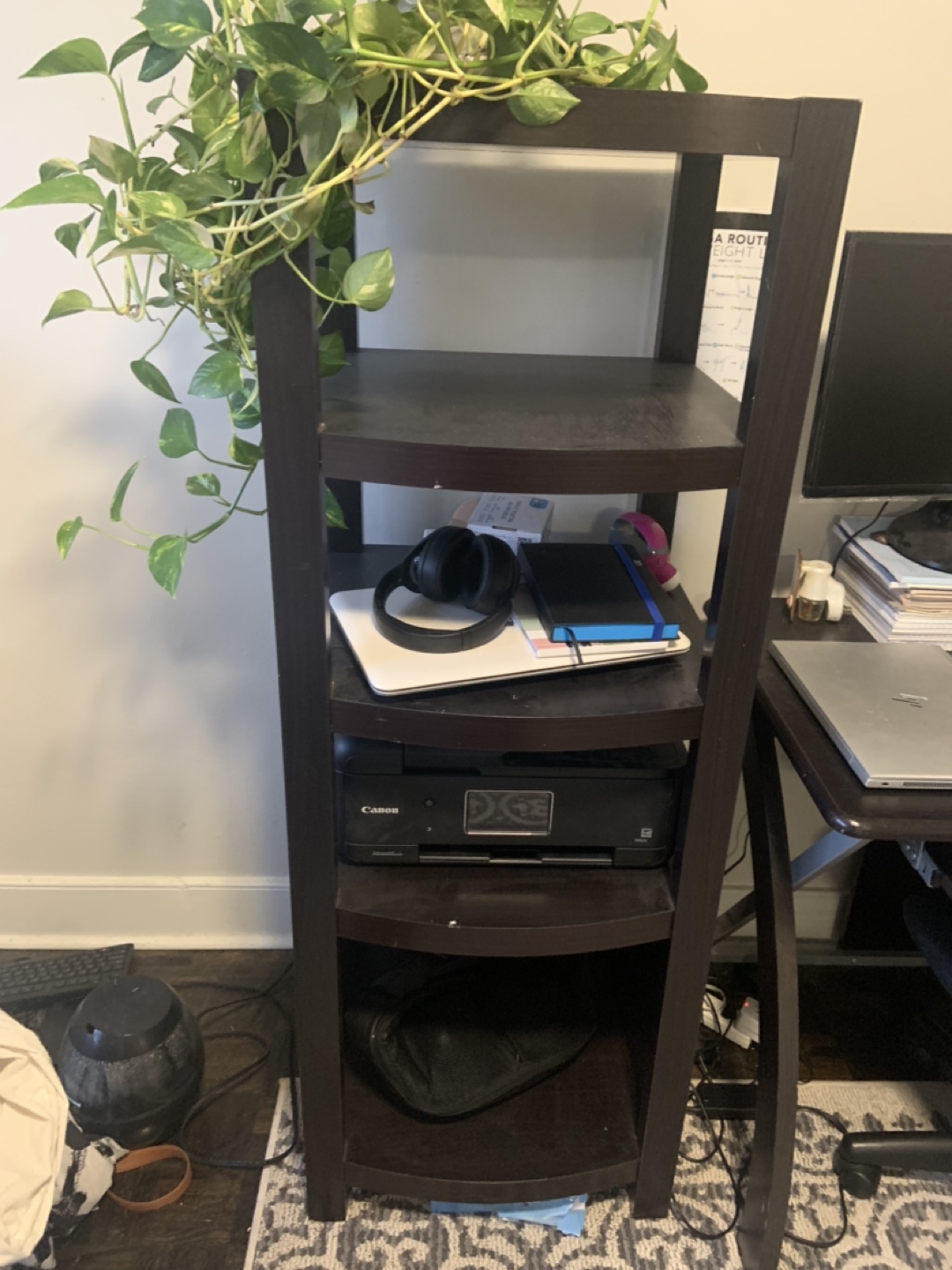 Strong wooden book shelf- moving sale( contents not included)