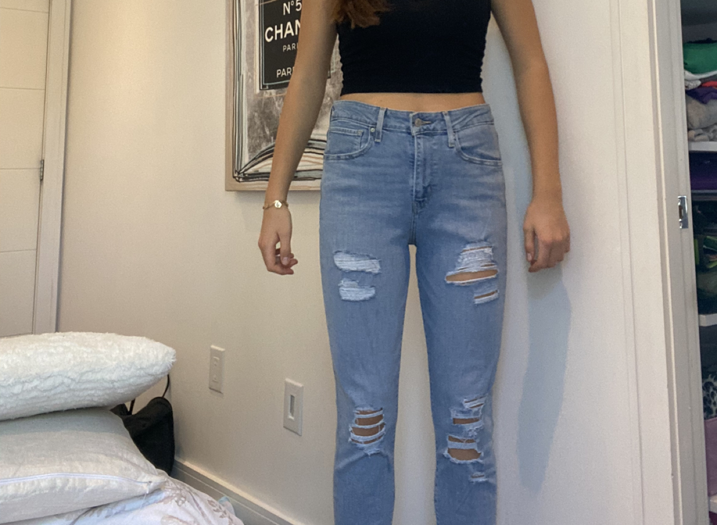 Levi’s skinny ripped jeans size 30 thumbnail