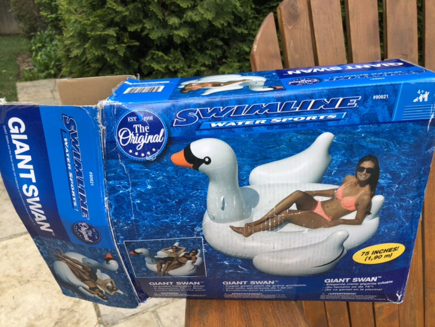 Inflatable swan float thumbnail