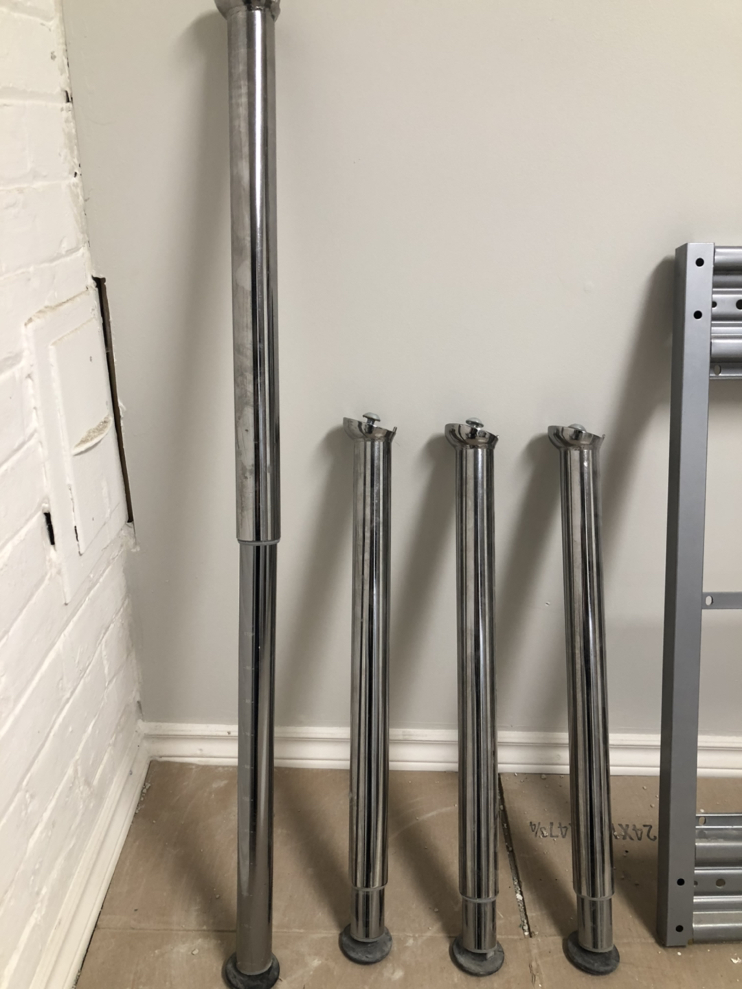 Table / desk metal top & chrome extendable legs image indicator(3)