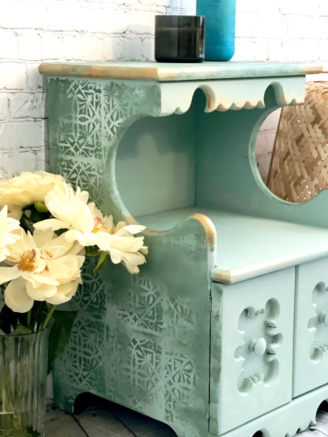 Shabby Chic Solid Wood nightstand thumbnail