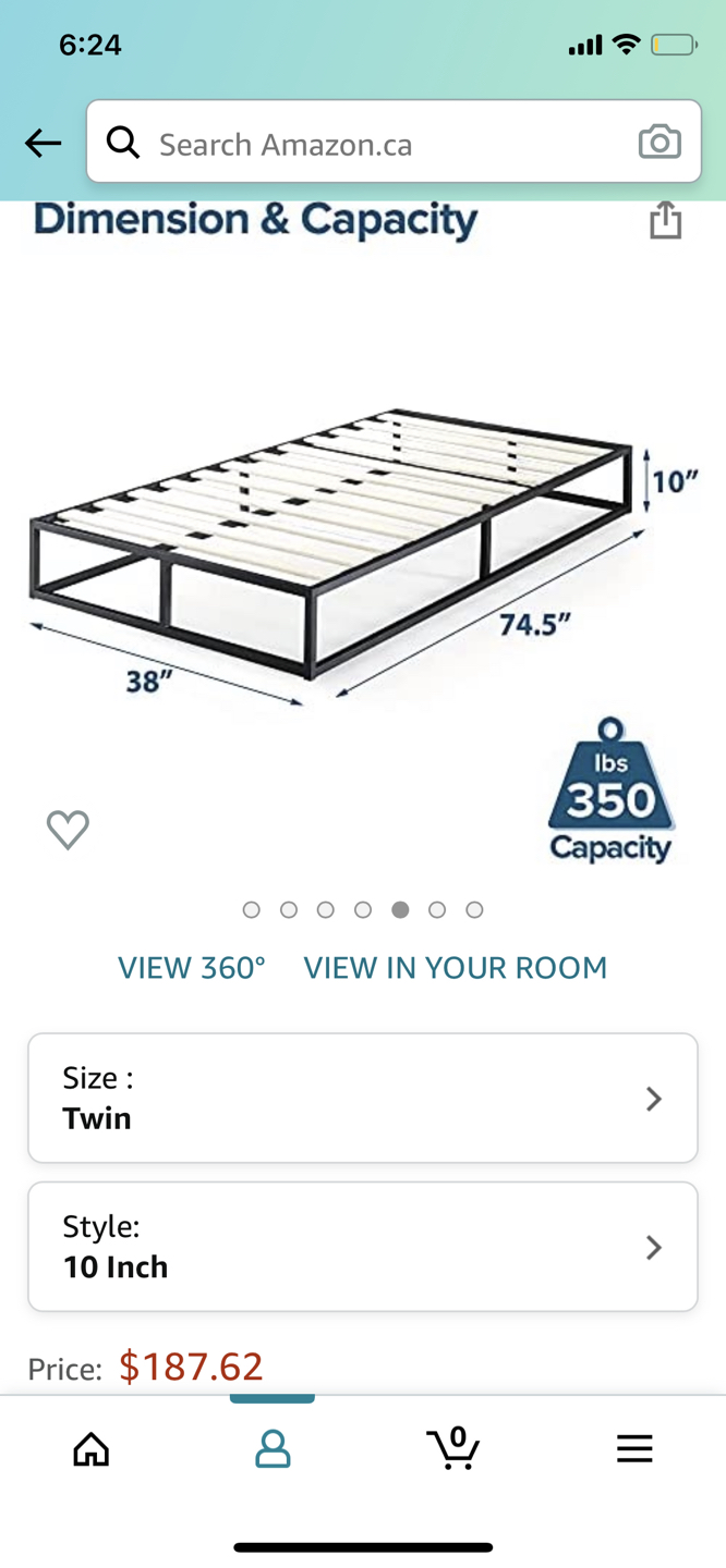 Zinus Modern Studio 10 Inch Platforma Low Profile Bed Frame 
