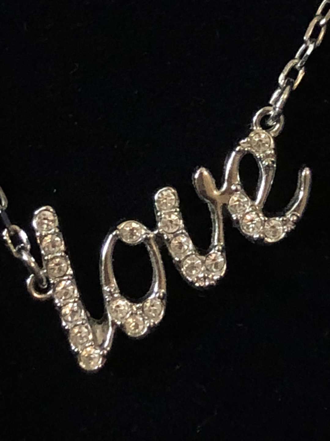 Swarovski silver love necklace - photo 2