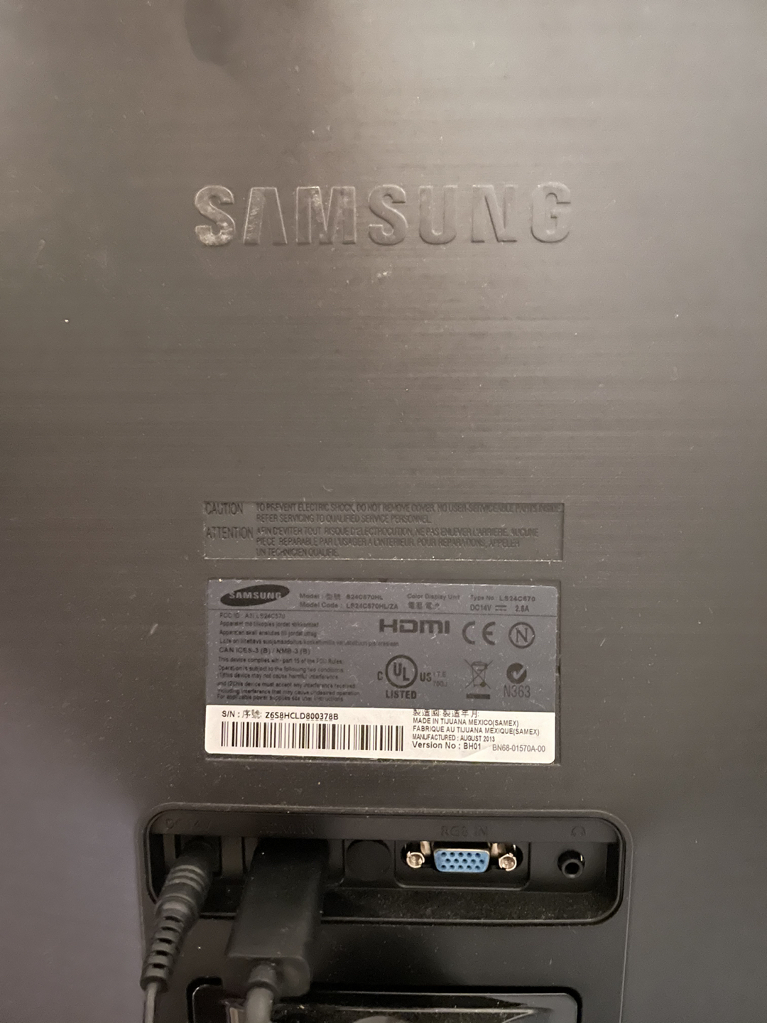 Samsung 23.6” LED monitor  - photo 2