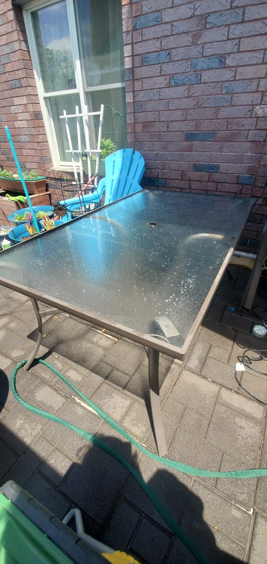 Outdoor Glass Top Patio Table