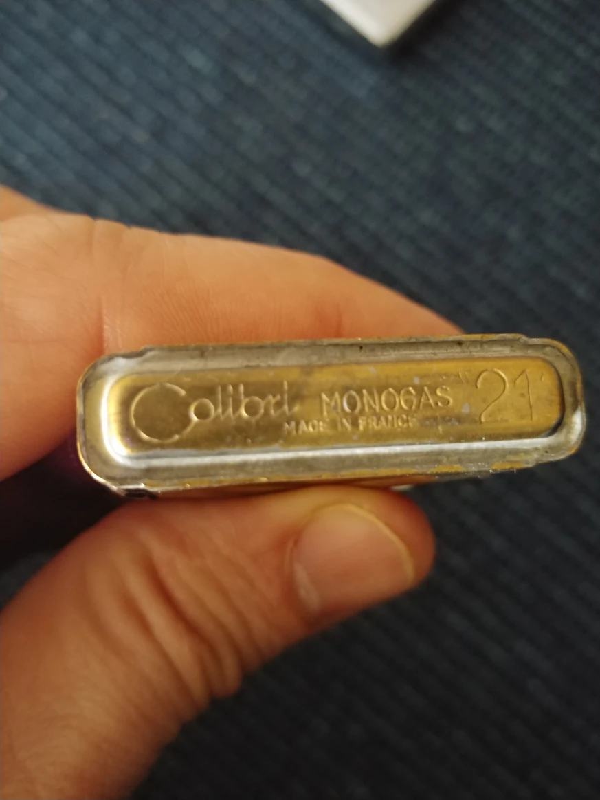 Colibri Silver Tone Lighter Made in France Plus 5 Ronson Flints - photo 2