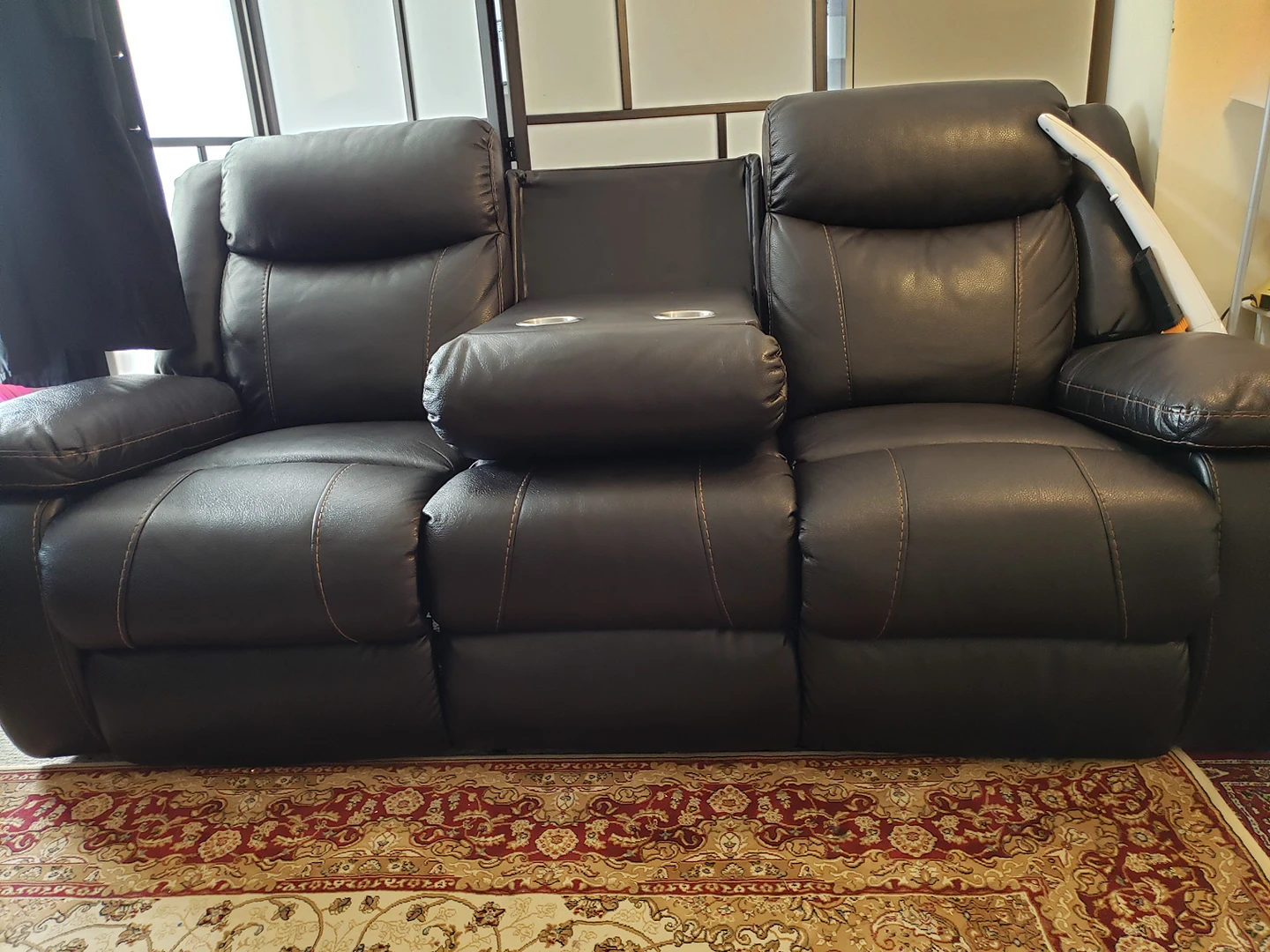 Brick leather sofa - photo 3