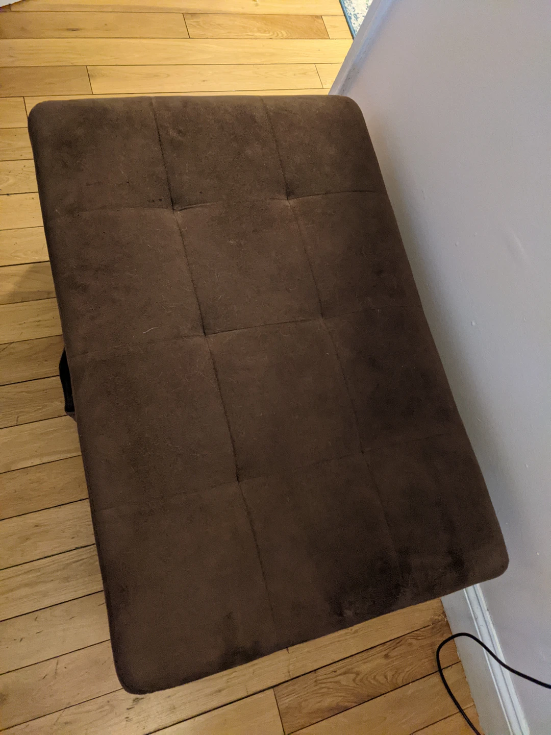 Microsuede Storage Ottoman with Lift Top - photo 3