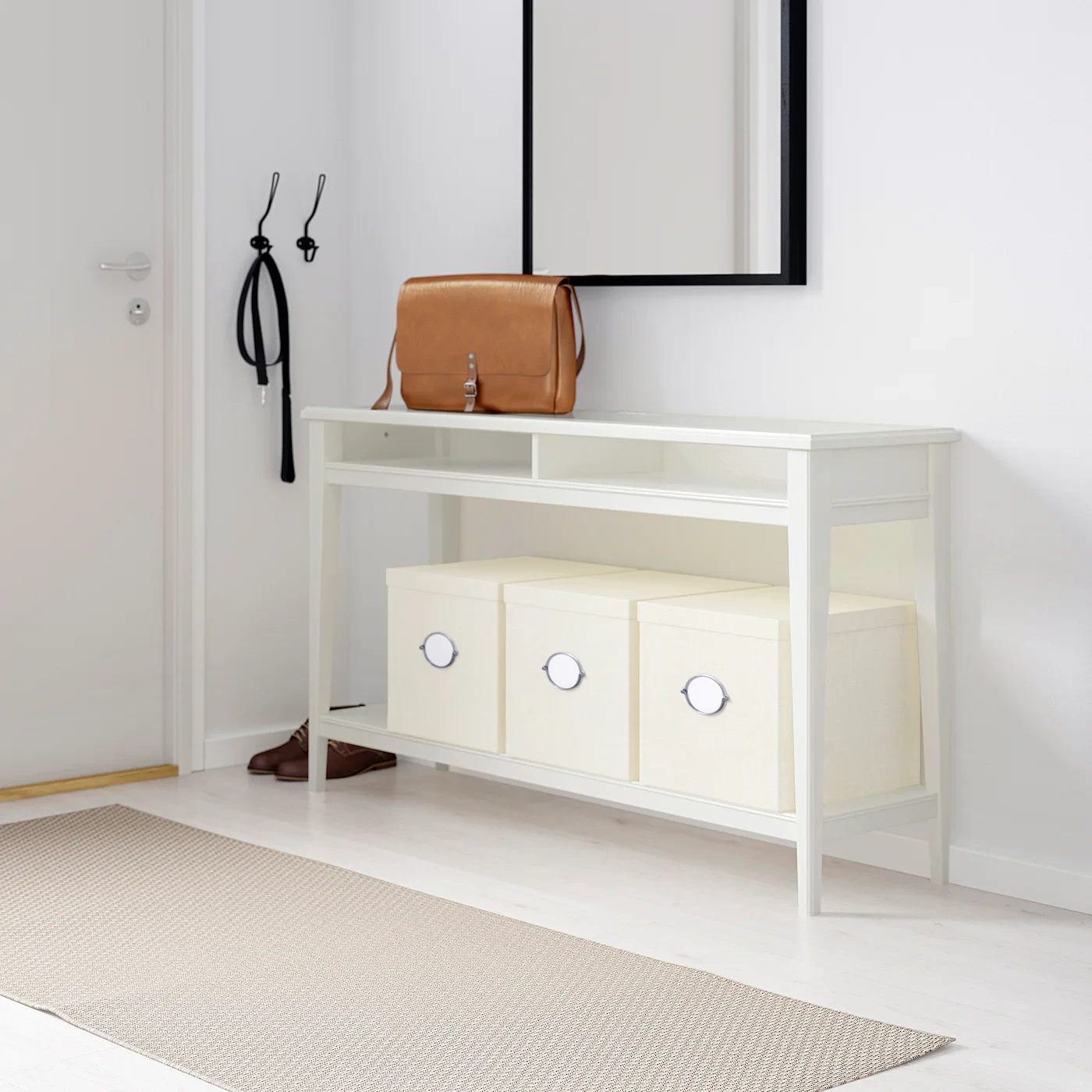 White IKEA Liatorp Console - photo 2