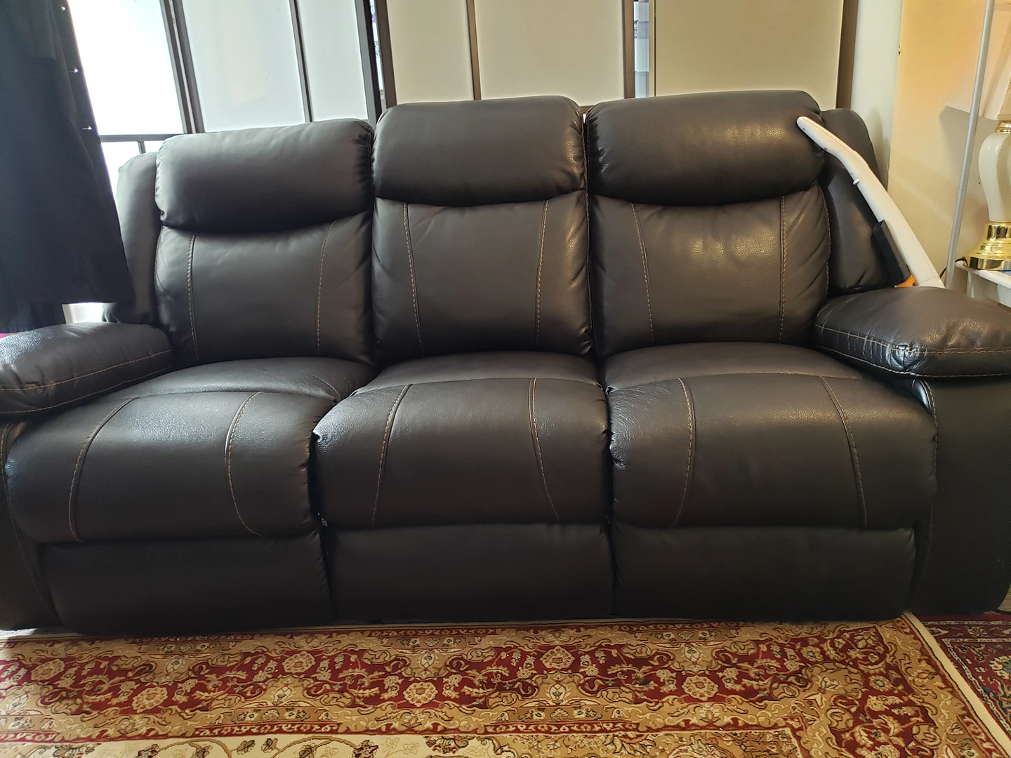 Brick leather sofa - photo 4