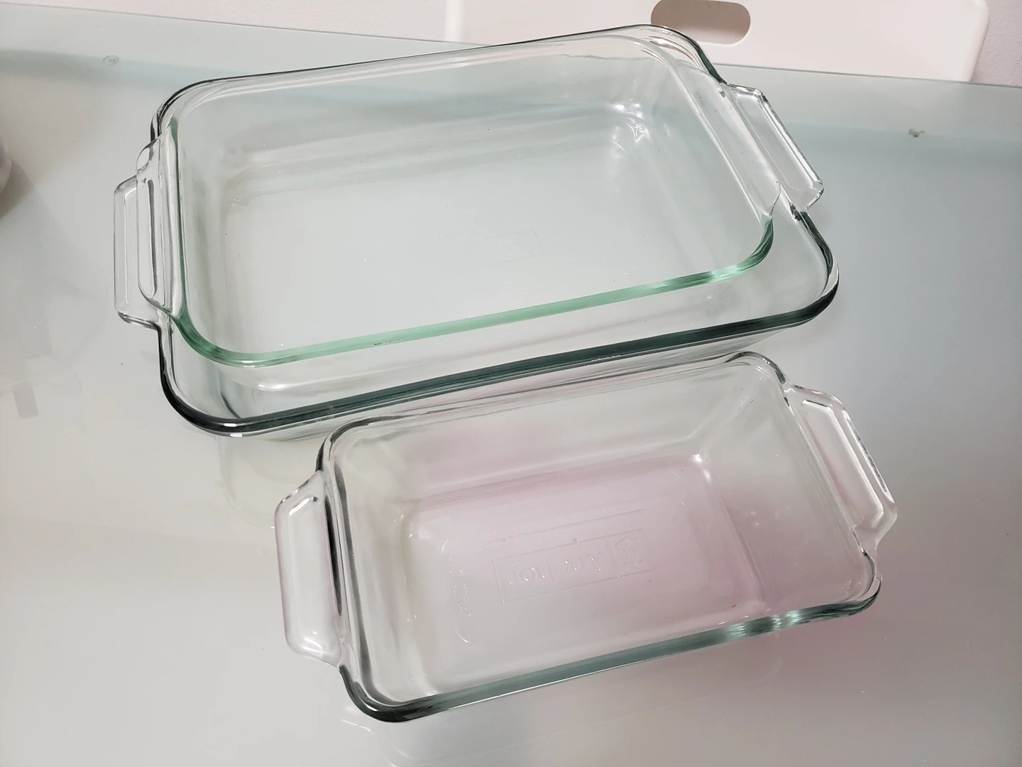Baking Glass Dish Lot Anchor Hocking 1.5 qt 5qt Pyrex 3qt - photo 2