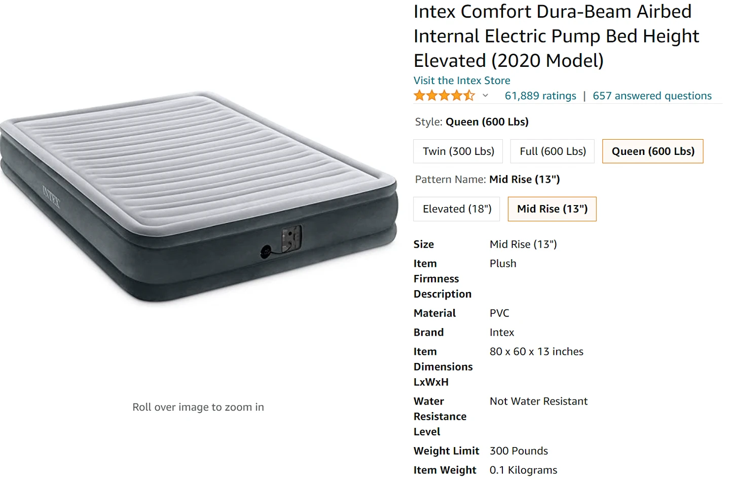 intex airbed
