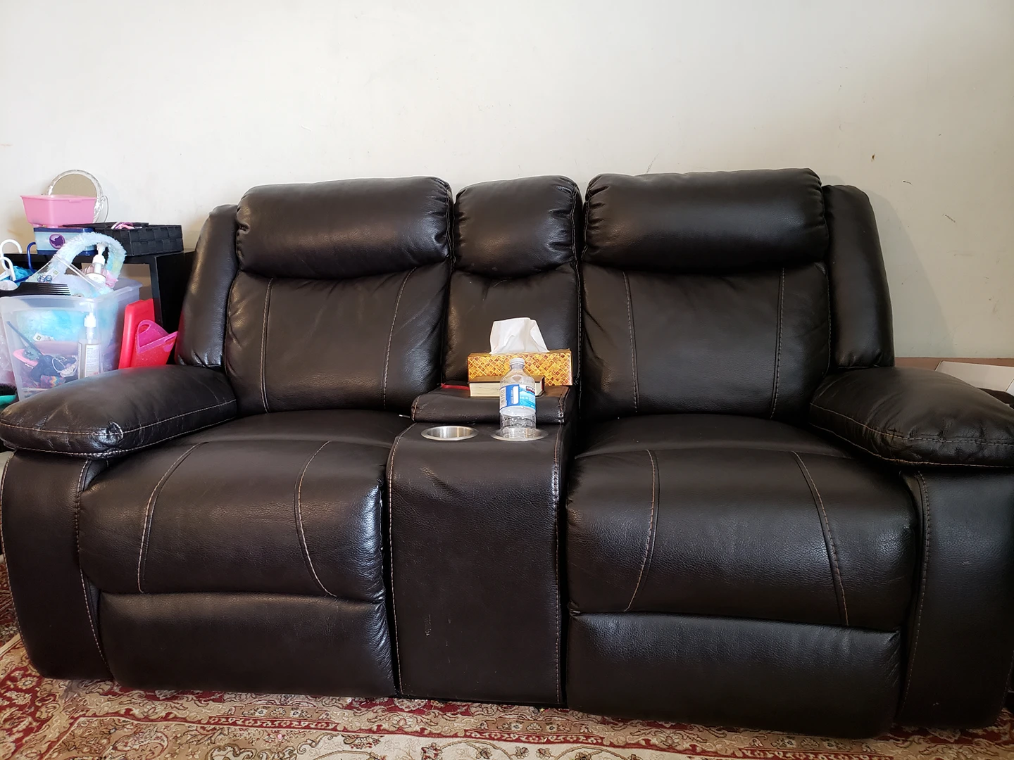 Brick leather sofa - photo 5
