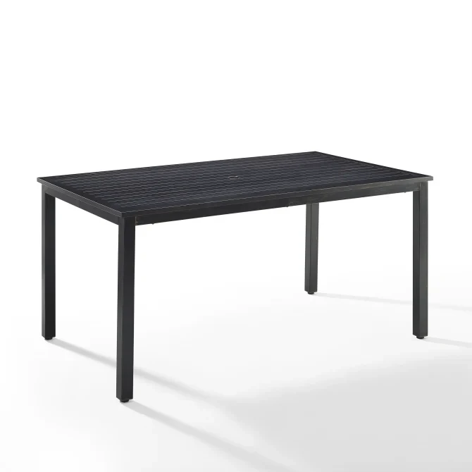 NEW IN BOX - Outdoor Dining Table w/ Umbrella Hole - Black