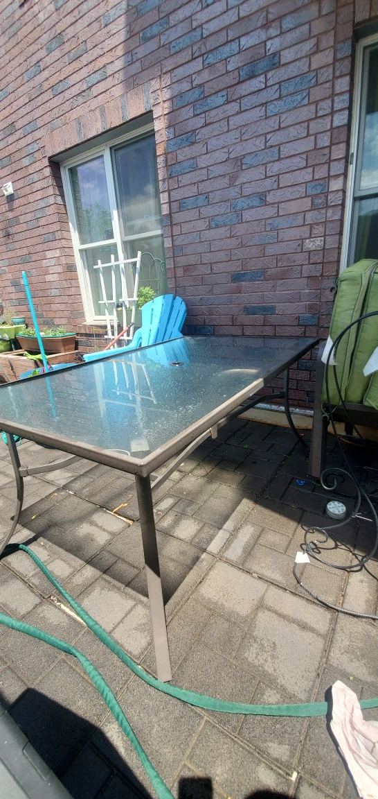 Outdoor Glass Top Patio Table - photo 4