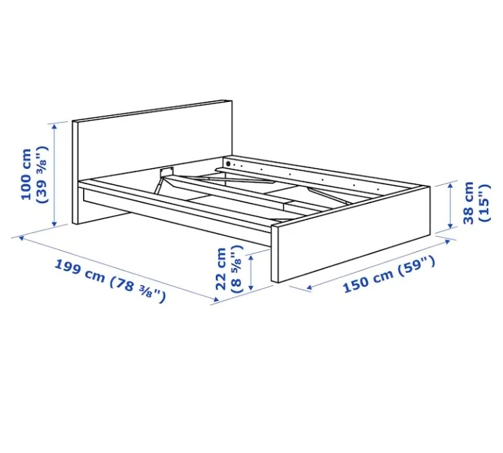 IKEA Malm White Full size bed - photo 2