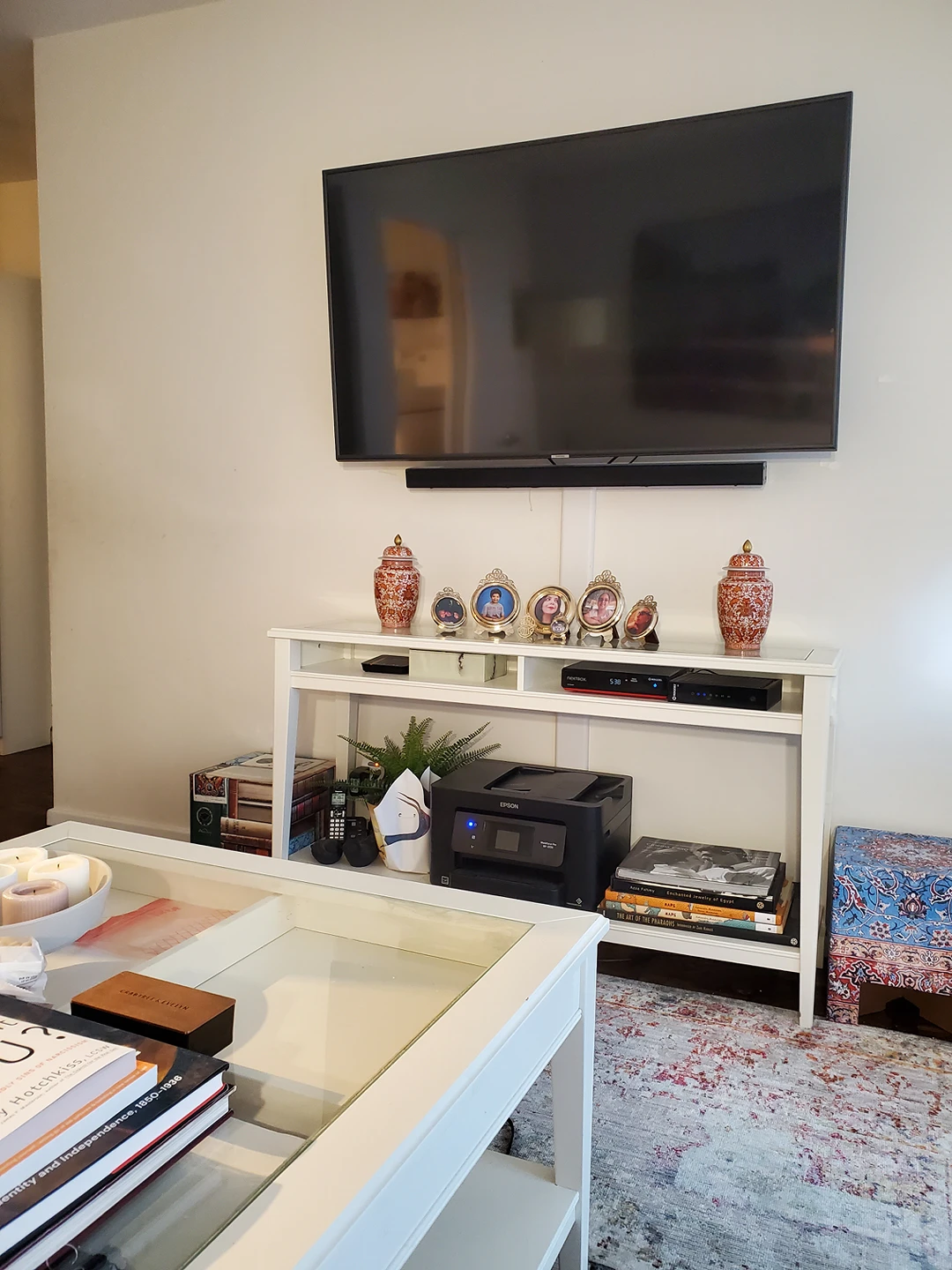 White IKEA Liatorp Console - photo 5