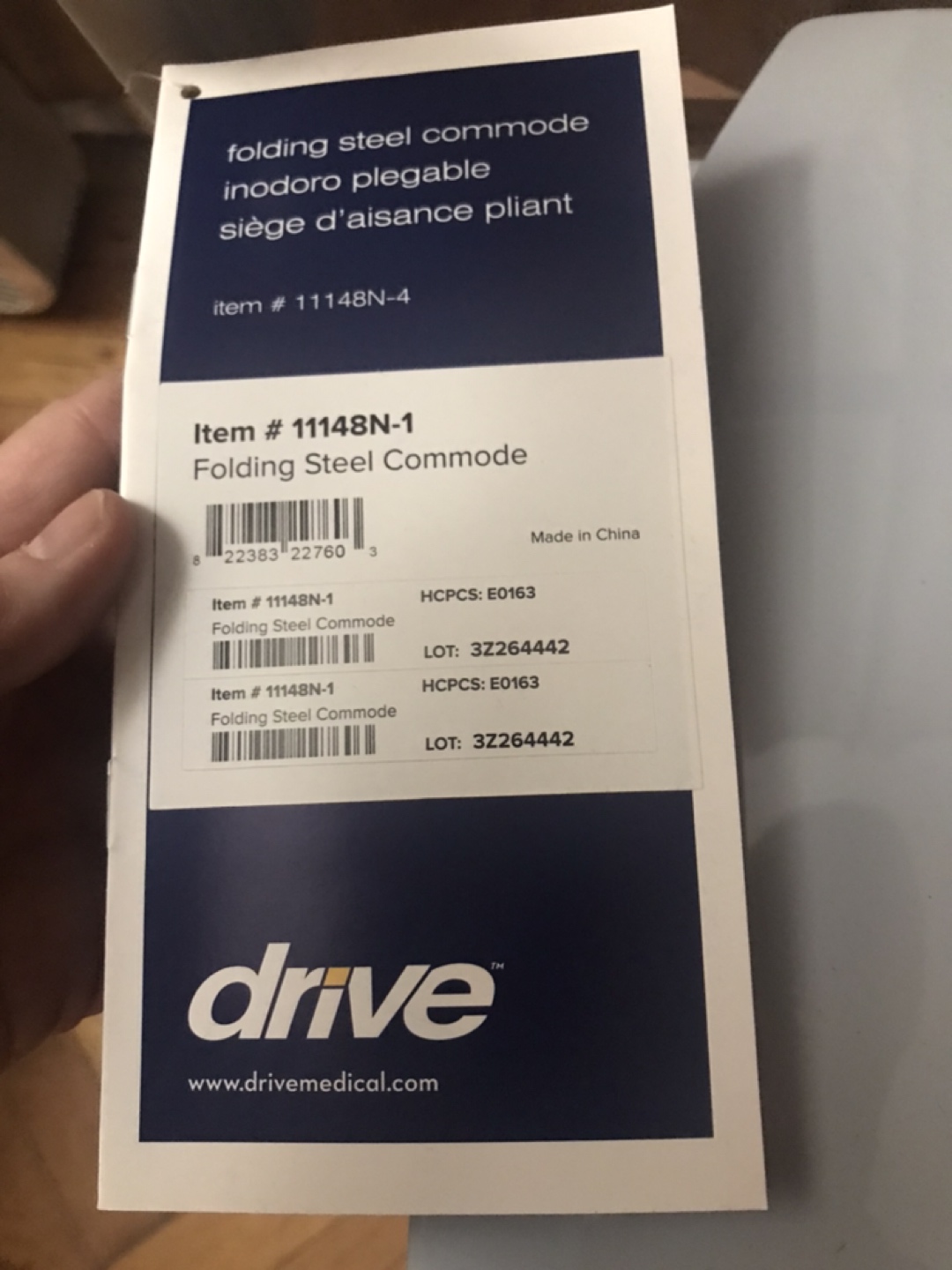 Brand new drive folding bedside commode 11148N-1 - photo 3