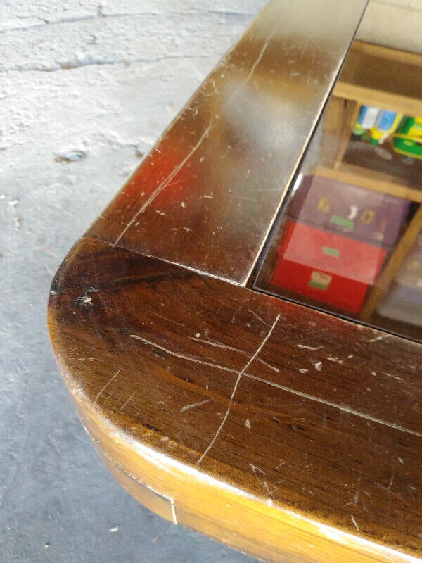 Wood Glass Top Coffee Table - photo 5