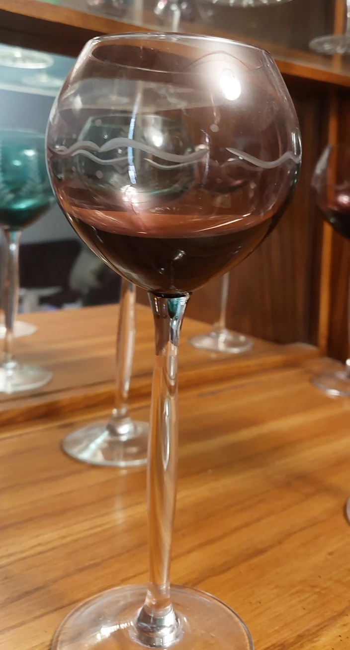 Wine glasses stemware  cut glass - photo 2