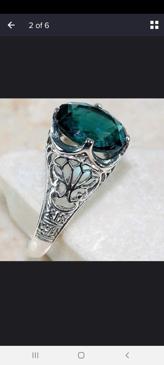 beautiful ring size 7.sterling silver stamped 925. image indicator(2)