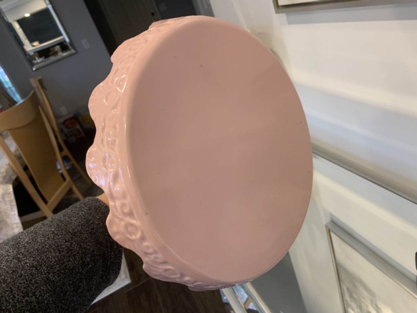 Blush pink Homesense Cake stand and gold trim dessert vase - photo 3