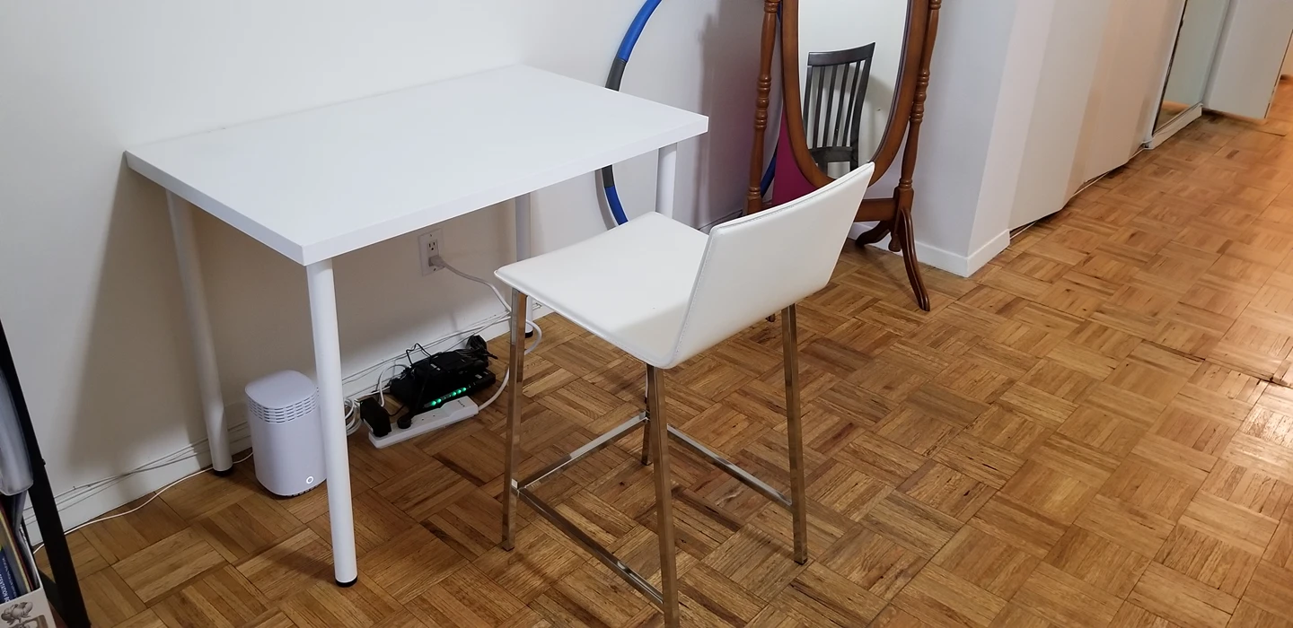 white Ikea table