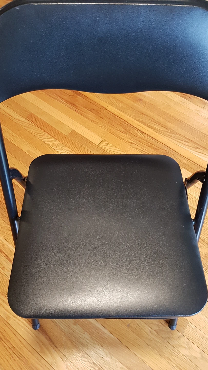 Black cushioned chairs